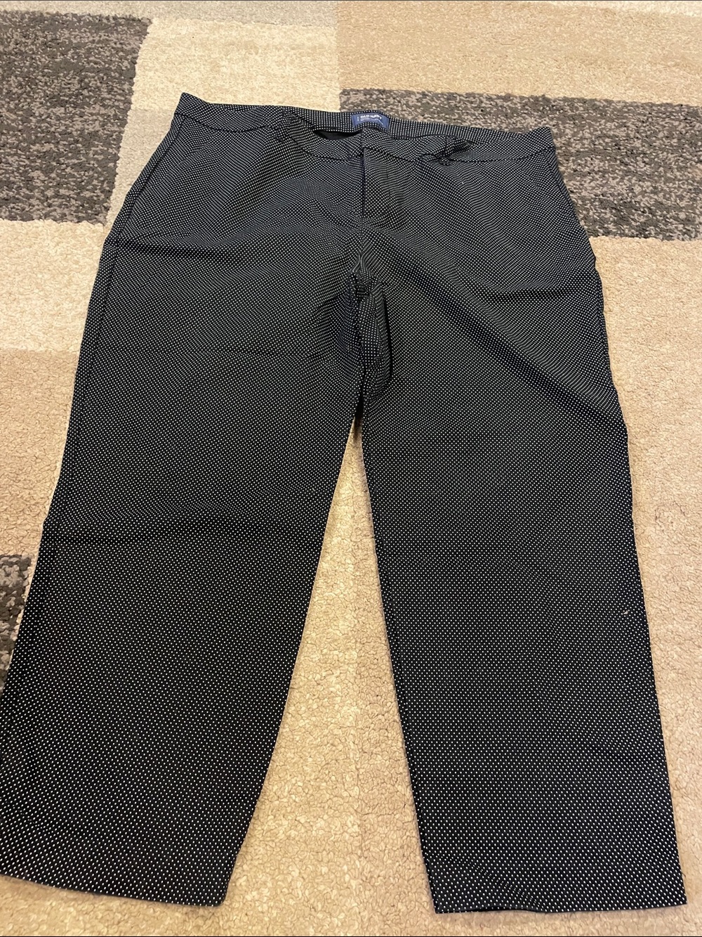 Women’s Black Micro-Dot Chinos